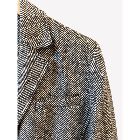 Appleseed’s Women’s Herringbone Wool Blazer Size 14 Academia Ivy League Preppy - Picture 3 of 8